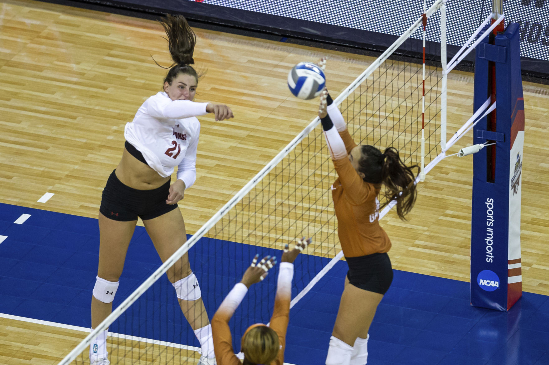 NCAA Texas Wisconsin Volleyball